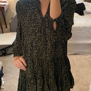 Zara Green and Black Dress size XL